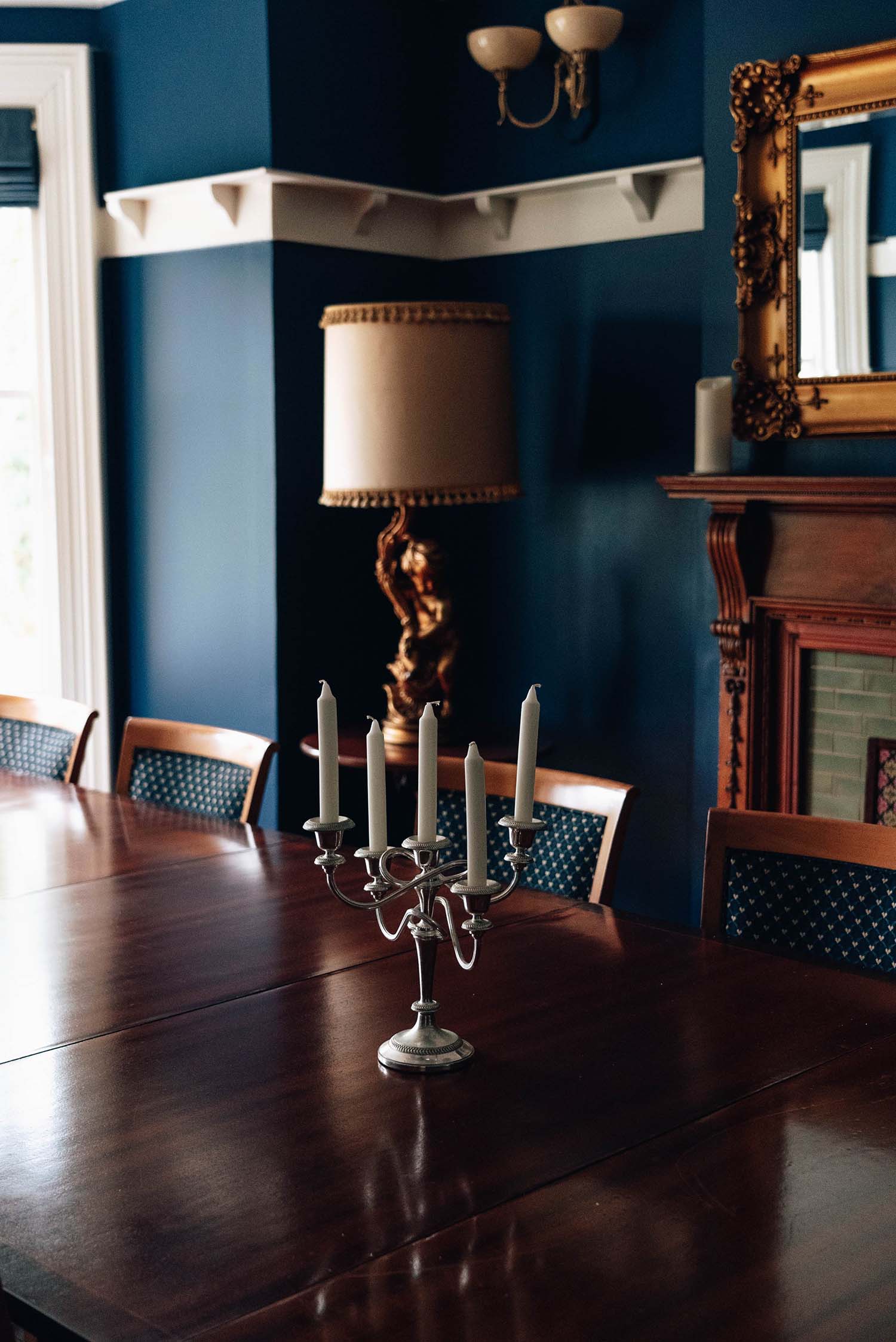 Candelabra on the dining table